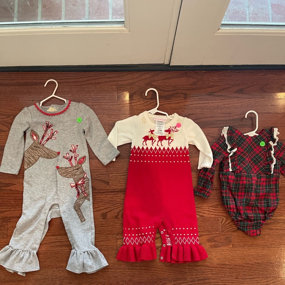 12 month girl Christmas holiday bundle